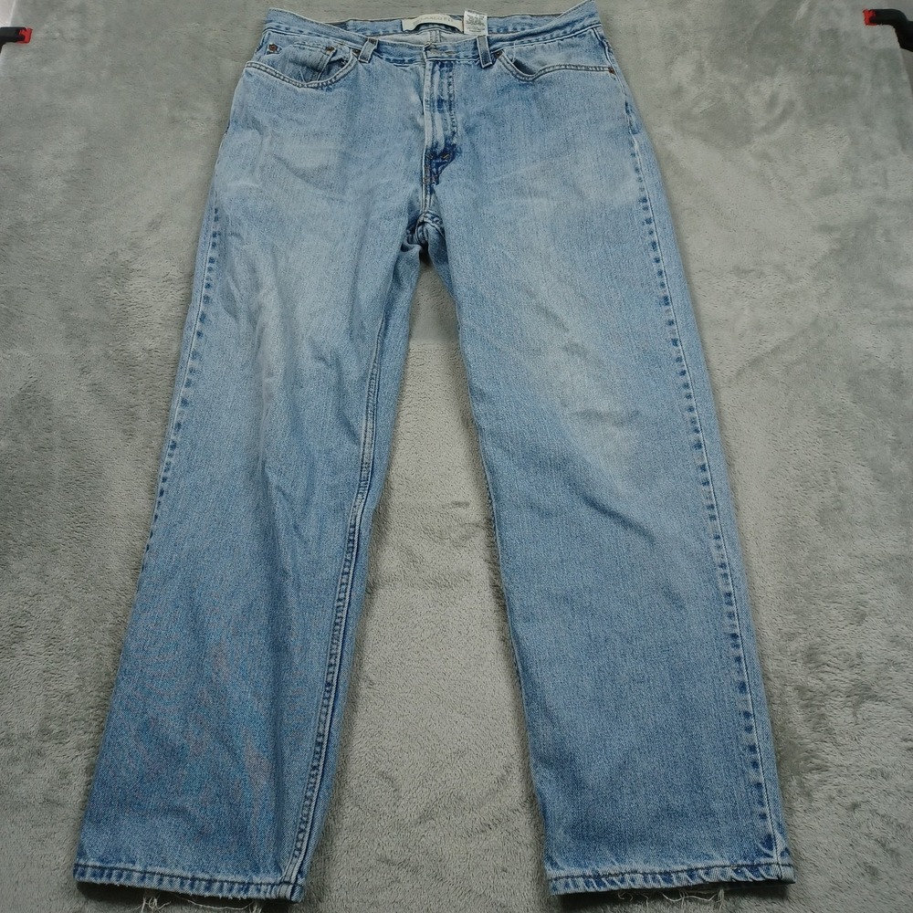 Levis 550 Jeans Mens 38x32‎ Blue Denim Distressed Relaxed Fit Pockets Y2K